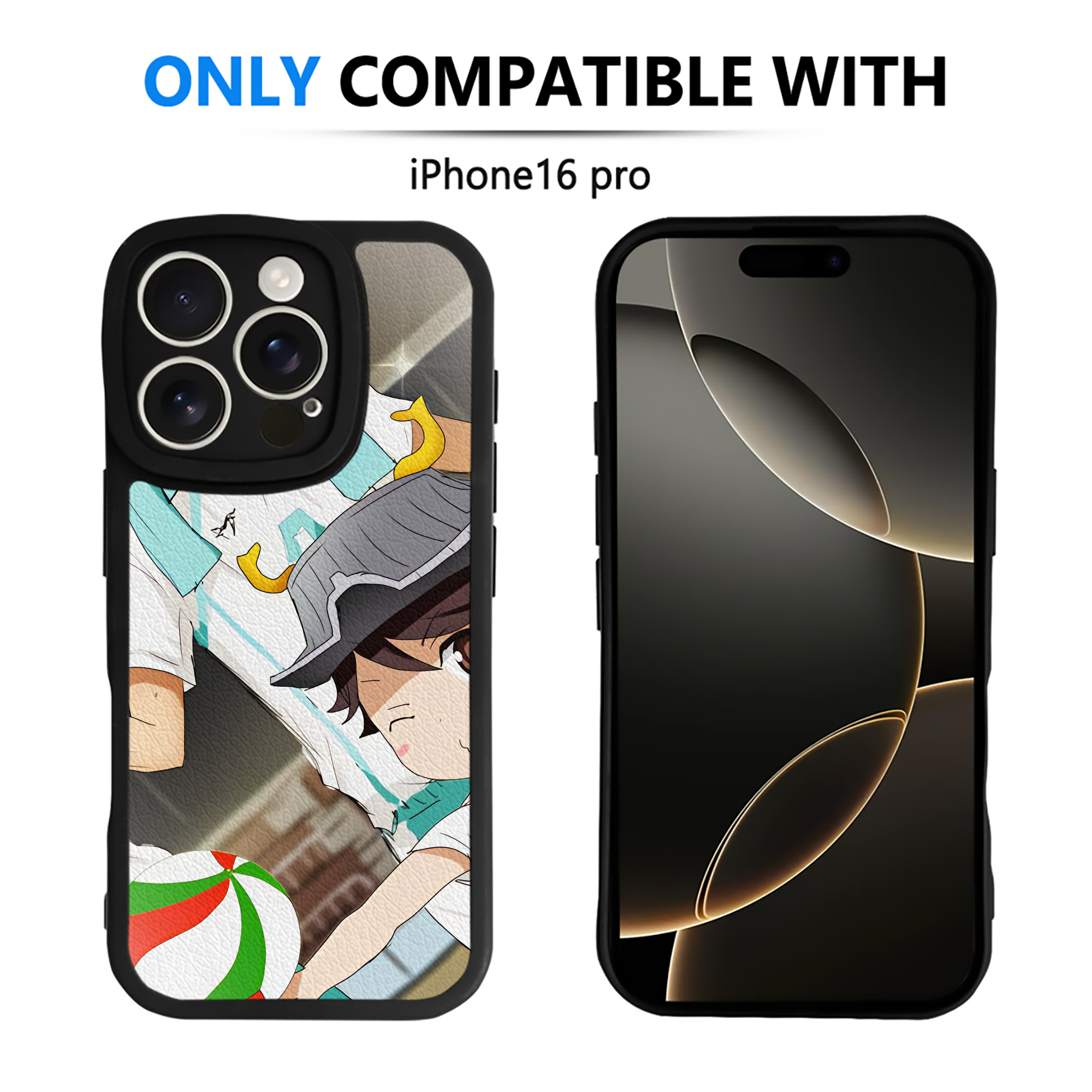 （画像用） ハイキュー!! Haikyu!! 【iPhone 16シリーズ対応】シリコンスマホケース（レザー調） 材質：シリコン